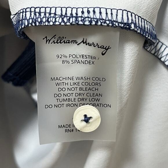 William Murray Big Earner Golf Polo Dress Size 2X Bowling Balls & Roses Blue NWT - Picture 7 of 7